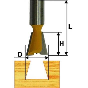 Фреза пазовая конструкционная d9.5*Н10*9°*8 (ласточкин хвост)